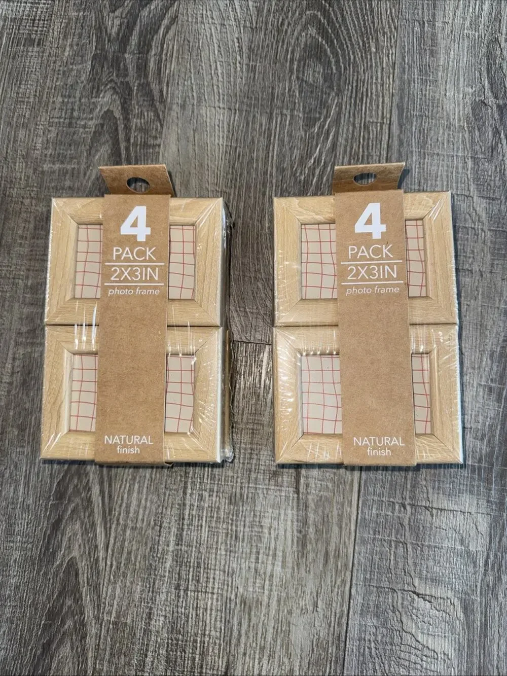 Harbortown Industries Mini 2x3 Photo Frames Natural Finish 8 Total NIP